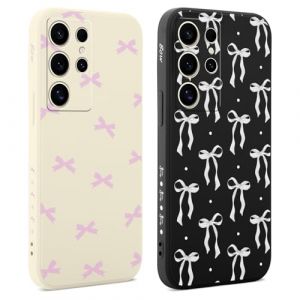 Saqmkil 2 Pi&egrave;ces Coque pour Samsung Galaxy A57, &Eacute;tui avec Aesthetic Noeud Motif Design, Souple TPU Silicone Antichoc Femme Fille Protection Housse Etui Bumper Cover pour Samsung A57 6,7'' - Arc 01 (runjinggongyi, neuf)