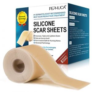 feuilles de cicatrice en silicone pour les cicatrices causées par la césarienne, la chirurgie, les brûlures, les chéloïdes, l'acné, etc. Rouleau de cicatrice en silicone sans médicament (4CM x300CM) (shangpinshangce, neuf)