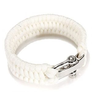 SagaSave Bracelet de survie en paracorde en plein air avec boucle réglable pour voyage, camping et randonnée (Lead First, neuf)