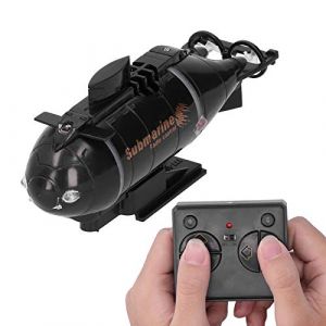 Drfeify Mini sous-Marin électrique, 2.4G sans Fil 6 canaux RC sous-Marin étanche Mini Bateau de plongée électrique Jouet pour Les Enfants(Noir) (Huidel, neuf)