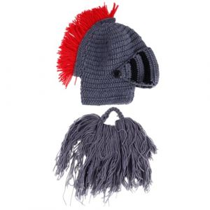 FOMIYES 1 Chapeau De Chevalier Avec Protection Auditive Pour Adulte Casque Romain Pour Homme Ornement Pour Chevalier Bébé Polaire Gris (Family&Personal, neuf)
