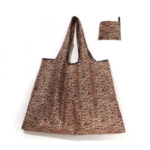 YAZWUR Sac de courses pliable &ndash; sac r&eacute;utilisable et imperm&eacute;able avec motif l&eacute;opard (46&times;40&times;26 cm) (Romanimania OU, neuf)