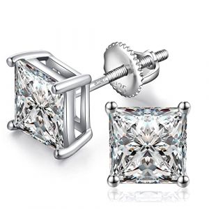 Boucle D'oreille Homme Boucle D Oreille Hommes Diamant Pour Femmes Hommes Boucles D'oreilles Diamant Carré Clous D'oreille Or Blanc à Vis (jiamiaoi, neuf)