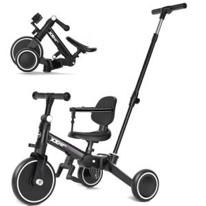 XJD 5 en 1 Vélo Draisienne Tricycle pour Enfants de 1-3 Ans Premier Vélo d'Entraînement d'Équilibre Véhicule avec Pédale Cadeau pour Filles Garçons Léger (XJD Store, neuf)