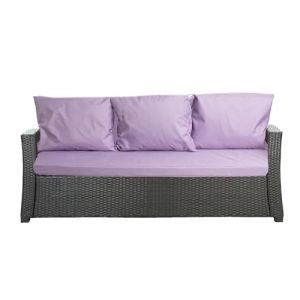 Setgarden® Coussin d'extérieur pour banc de jardin en rotin synthétique - Pour balancelle hollywoodienne - Violet clair - 140 x 60 x 50 cm (setgarden, neuf)