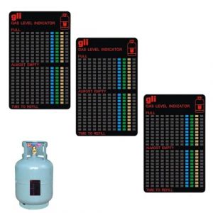 EnixwH 3 Pièces Testeur Niveau Bouteille De Gaz, Indicateur Niveau Gaz Bouteille Magnétique, Indicateur De Propane pour Réservoir De Propane pour Barbecues en Plein Air Camping Cuisine (PENGRUIY, neuf)