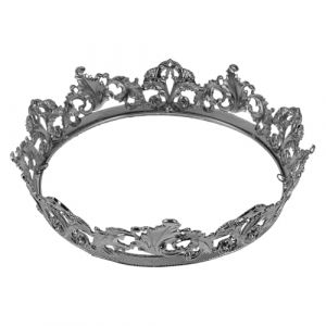 Mikikit Couronne Roi Adulte Vintage M&eacute;tal Noir Accessoire Costume Roi Homme pour Halloween F&ecirc;te et Cosplay Diad&egrave;me Royal Unisexe (Famidago, neuf)