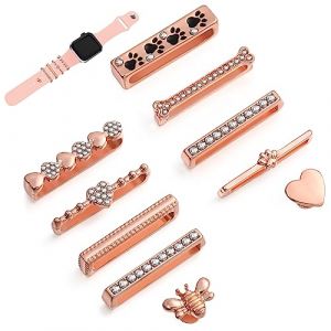 SKISUNO 10 Pi&egrave;ces Boucle de sangle bracelet personnalise watch bague intelligente breloques d&eacute;coratives pour bracelet de montre mur anneaux montres breloque pour bracelet de montre strass (Kostowmer, neuf)