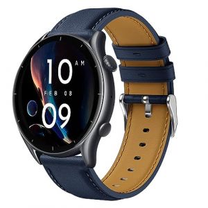 Bracelet pour Amazfit GTR 3, 22mm Bracelet de Cuir Véritable Remplacement pour Amazfit GTR 4, GTR 3 Pro, GTR 2, GTR 2e, GTR 47mm, Amazfit Stratos, Amazfit Pace, Amazfit Balance, Amazfit Bip 5, Bip 6 (PULU, neuf)