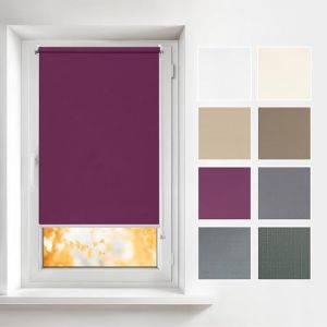 Estika Stores enrouleurs intérieurs sans perçage - Violet 70 x 120 cm - Stores montables sans perçage, intimité, Protection Solaire (Estika, neuf)