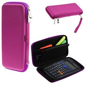 Navitech Violet Housse de calculatrices Protection de Graphiques/Scientifique/financières calculatrices avec Pochette Compatible avec Casio FX-92+ (North Laine Accessories FR - enregistré à la TVA, neuf)