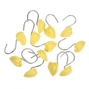 PLAFOPE 12pièces De Rideau De Forme De Cœur De Accessoires Élégants pour Rideaux De Salle De Bain Pratiques Et Décoratifs pour Rideaux Légers Et Lourds (Comexs, neuf)