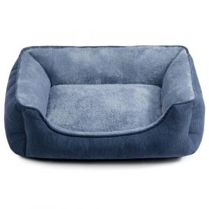 Hollypet Panier pour Chat Lit pour Chat et Chiot, Niche Maison pour Chat et Petit Chien, Lit Coussin Doux et Respirant pour Sommeil, Bleu-Gris (55 * 45 * 15cm) (HollyHOME Global, neuf)