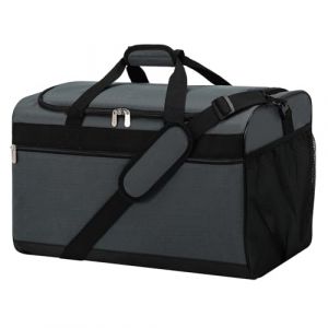 Sac de sport fourre-tout avec bandouli&egrave;re Sac de sport pour gym avec bandouli&egrave;re Sac de week-end pour une nuit pour homme et femme, gris, 40L Upgraded (iFARADAY-FR, neuf)