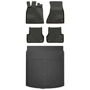 MOTOS Kit de tapis de voiture et de tapis de coffre en caoutchouc pour Audi A6 C7 2011-2018 Améliorez votre confort de voyage avec tapis antidérapant voiture 3D- Tapis de sol voiture tous temps, prote (MOTOS EU, neuf)