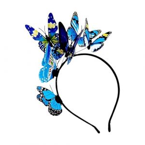 Serre Tete Papillon, Serre Tete Deguisement Papillon Femme, Serre Tete Enfant Fille, Bandeau Papillon 3d, Serre Tete Papillon Femme, Accessoire De Tête Papillon Pour Fête, Pour Carnaval (Sky Blue) (sSaangiAO, neuf)