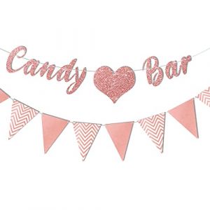 Candy Bar Decoration, Guirlande Candy Bar, Bar A Bonbon Banderole, Paillettes Fanions Banderole, Banderole Candy Bar, Bonbon Mariage Guirlande, Banni&egrave;re Candy Bar (FH.RL's Day, neuf)