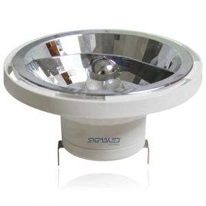 SIGMALED LIGTHING - SPOT LED AR111 G53 14W (équivalent 110W halogène) - 1000 lumens - Blanc Chaud 3000K - 12V DC/AC - Ampoule AR111 (VoltNexT s.r.l., neuf)
