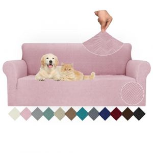Ystyle Extensible Housse Canapé 3 Places, Universelle Housse De Canapé avec Accoudoirs, Housse Protection Canapém, Sofa Cover Antidérapante, Couvre Canapé pour Chiens Chats Animaux, Gris Rose (YSTYLE HOME, neuf)