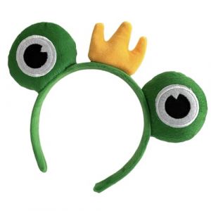 Tuxxjzm Bandeau œil de grenouille - Bandeau de spa avec oreilles et cornes en peluche de dessin animé - Accessoire de cheveux d'Halloween - Serre-tête de grenouille verte - Bandeau élastique de (rivtandt, neuf)