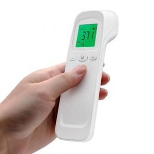 Thermomètre Frontal Infrarouge médicale Thermometre sans Contact pour Adulte Enfant bébé, Affichage LCD Mode avec indicateurs colorés Option sonore, et 32 mémoires. (Nord Univers, neuf)
