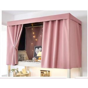 Rideau Occultant de Lit Superposé Baldaquin Ciel de Lit Epais Rideau de Lit Mezzanine Anti-Poussière Anti-Insectes pour Dortoir d'Étudiants Tente de Lit Cabane Surélevé/Mi-hauteur Couvre-lits 1.15*2M (Xinxiang Optics, neuf)