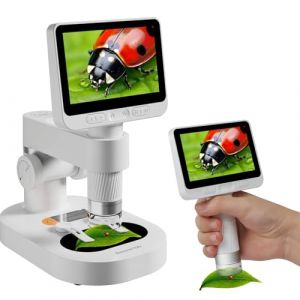 BEAVERLAB Microscope numérique 4,0" IPS, 100X-1600X Microscope de Poche, 1080P HD Microscope USB WiFi, Microscope Portable avec 8 lumières LED réglables, Microscope pour téléphone Portable pour PC/TV (BEAVERLAB-CH, neuf)