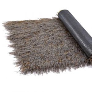 YZRXD Rouleau Toit de Chaume Synth&eacute;tique, Paille Mexicaine Artificielle Ignifuge, D&eacute;coration de F&ecirc;te et Hawa&iuml;en Tiki Bar Jardin Terrasse Mur Gazebo Intemp&eacute;ries(Size:1x1m(39x39in),Color:Gris) (FENGYUANO, neuf)