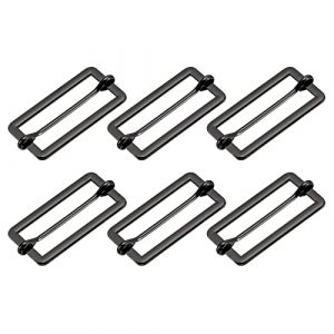 sourcing map Boucle Coulissante, 6pcs 30x15x2mm M&eacute;tal Rectangle Ajusteur Triglides Glisser Boucle Rouleau Stylo Glisseur Courroie Ajusteur pour Ceinture Sacs Accessories, Fonc&eacute; Gris (Weisser Berg, neuf)