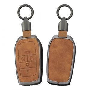 ontto Coque de cl&eacute; de voiture compatible avec Toyota Yaris GR Corolla Cross TS RAV4 CHR Hilux pour Mazda 2 Hybrid 2022-2025 - Avec porte-cl&eacute;s 2/3/4/5/6 boutons, marron, 2 Tasten (Ontto, neuf)