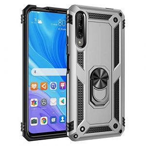 nh Coque Huawei Honor 9X Pro avec Aimant Anneau Support, 360&deg; Double Couche Renforc&eacute;e D&eacute;fense Bumper Antichoc Armure Housse Etui avec Protection &eacute;cran pour Huawei Honor 9X Pro, Argent (XingyunShanGJia, neuf)