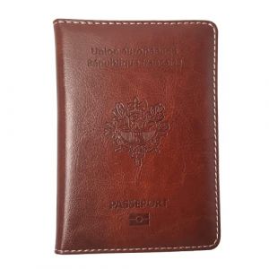 EASYLAVIE Porte Passeport Housse Prot&egrave;ge Passeports Cuir Pochette &eacute;tui pour Passeport Voyage Protection Housse de Passeport (Clair Marron) (Injoyful, neuf)