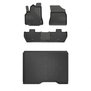 MOTOS Kit de tapis de voiture et de tapis de coffre en caoutchouc pour Citroen Berlingo II 2008-2018 Améliorez votre confort de voyage avec tapis antidérapant voiture 3D- Tapis de sol voiture tous tem (MOTOS EU, neuf)