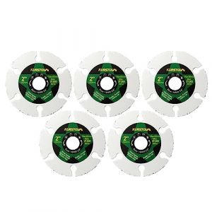 KURSTOL Disque Carbure pour Bois - 50mm &times; 5 Disques &agrave; Tron&ccedil;onner pour Bois Caoutchouc Plastique Plaque pl&acirc;tre, avec 10mm Al&eacute;sage (YZKS TOOLS, neuf)