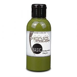 Senjo Color Body Painting Peinture 75ml | Liquide Peinture du Corps | Pour pinceaux et aérographe | Fabriqué en Allemagne (Vert olive) (COSE DA ARTISTA, neuf)