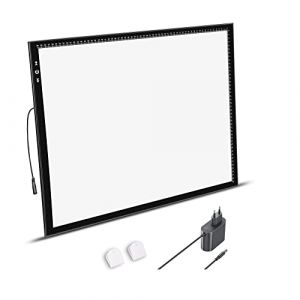 HSK A2 Tablette Lumineuse verrouillage/déverrouillage Bouton Ultra Mince 6MM Alimentation Luminosité Réglable Tablette De Dessin À LED 5000 Lux (HSK LED, neuf)