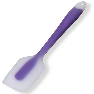 DAZISEN Spatule en silicone - Spatule Cuisine Silicone Spatule Résistant à la Chaleur Flexible Spatule Patisserie Spatules Antiadhésif Sans Coutures pour la Cuisson et la Pâtisserie, Violet, L (Dazisen, neuf)