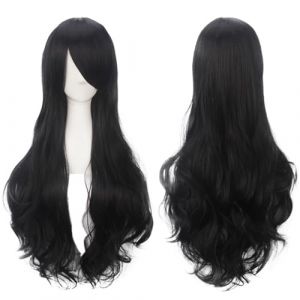 RiRaku Anime Cosplay Perruque Yennefer Long Wave Black Halloween Costume Cosplay Perruque,pour F&ecirc;te Carnaval No&euml;l (ZouPingPengQiJianZhuGongChengYouXianGongSis, neuf)