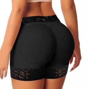 Uwiyo Femmes Butt Lifter Shapewear, Hip Enhancer Rembourr&eacute; Culottes Femme Culotte Push Up Rembourr&eacute; Culottes Push Up Fesse (FR/ES, Alpha/Lettres, TG, Taille Normale, Taille Normale, Noir) (JOFFY MOCO Store, neuf)