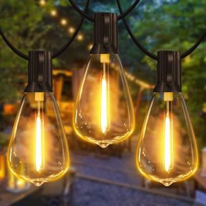 Ollny Guirlande Lumineuse Exterieure, 7.5M 13+1 ST38 LED Ampoules, Guirlande Guinguette LED Connectable, &Eacute;tanche Cha&icirc;ne Lumiere Exterieur pour Patio Terrasse F&ecirc;te Mariage Blanc Chaud (Ollny FR, neuf)