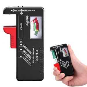 Testeur de Piles BT-168 Universel AA AAA C D 9V &ndash; Testeur de Batterie Analogique Sans Pile, Lecture Rapide &agrave; &Eacute;chelle Color&eacute;e &ndash; Appareil Compact pour Jouets, T&eacute;l&eacute;commandes et Usage Domestique (zhentailiang, neuf)