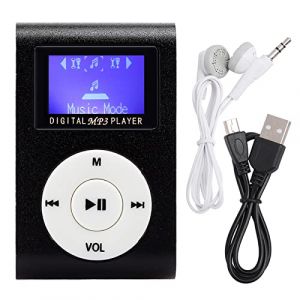 Lecteur MP3 num&eacute;rique Coran 6 &times; 6 &times; 5 2,2 cm &eacute;cran LCD Mini lecteur de musique MP3 portable en m&eacute;tal Mini clip MP3 Support carte m&eacute;moire avec &eacute;couteurs 3,5 mm (Lulushi Store, neuf)