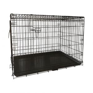 SIGNZWORLD Cage pour Chien Pliable - Solide Cage Transport Chien avec 2 Portes, Cage Chien Interieur avec Plateau &eacute;tanche - S&eacute;curit&eacute; et Confort pour Votre Animal de Compagnie (XXL, 120cmx75cmx79cm) (Signzworld, neuf)
