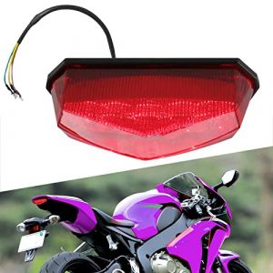 DREAMIZER Feu Arriere Led pour Moto 12V 10 LED E-Approved Feu Stop Feux Arriere Universel pour Motos ATV Dirt Bike Scooter. (WQ Fashion Mall, neuf)