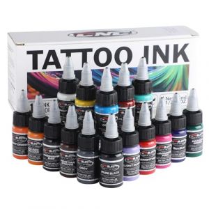 CNC Tattoo Ink Set Black Ensemble encre Tatouage Noir 15ml l (1/2 oz) 16 Bouteilles TI6003EU-15-16 (CNC TATTOO, neuf)