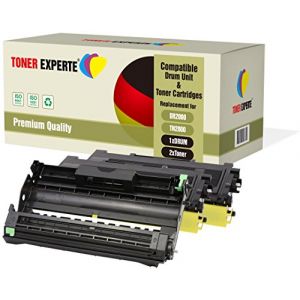TONER EXPERTE Pack 3 Compatibles DR2000 TN2000 Kit Tambour & 2 Cartouches de Toner pour Brother DCP-7010 DCP-7020 DCP-7025 HL-2030 HL-2032 HL-2040 HL-2050 HL-2070 MFC-7420 MFC-7820N FAX-2820 FAX-2920 (Toner Experte, neuf)
