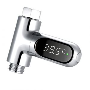 Kavolet Thermometre douche, Thermomètre bain bébé, Affichage numérique de la température de douche LED, affichage Celsius/Fahrenheit, écran rotatif à 360 °, pour cuisine salle de bain familiale (Haoyoou, neuf)