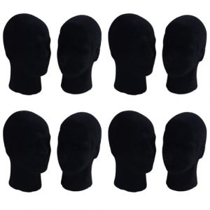 Tynmoel PolystyrèNe Mousse Noire ModèLe Mannequin TêTe Mannequin Stand Affichage Chapeau, 8 X NOIR (Liujinshangmao, neuf)