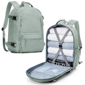 suradar Sac a Dos Voyage Cabine Avion Valise 45x36x20 Easyjet Bagage Cabine Sac de Voyage Sacs &agrave; Dos Easyjet 45x36x20 Avion avec Compartiment pour Ordinateur Vert Arm&eacute;e (YQSD, neuf)