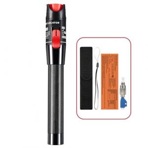 50mW Localisateur Visuel de D&eacute;fauts, FTTH Testeur Fibre Optique Puissant, Longue Port&eacute;e 50KM Stylo Fibre Optique avec Adaptateur FC-LC, test fibre connect&eacute;e &agrave; l'interface SC/FC/ST/LC (LIAYTRSS, neuf)